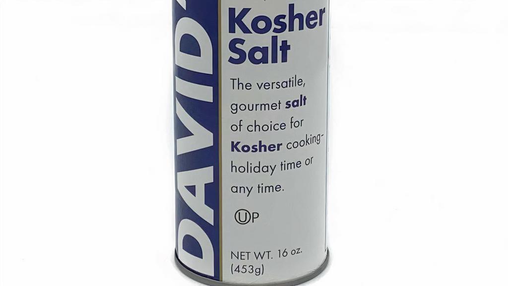 David'S Kosher Salt · David's kosher salt coarse white flakes are the perfect for topping baked goods, koshering, brining and every day cooking. 16oz