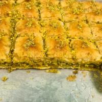 Baklava · Ingredients (filo pastry, chopped nuts, syrup or honey).
