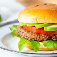 Veggie Burger · Veggie Burger with a selection of options.