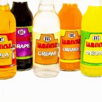 Jamaican Soda · CHOOSE FLAVOR FROM PINEAPPLE , CREAM ,ORANGE ,GINGER & GRAPE