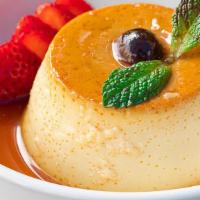 Flan De Leche Tradicional · Cuban crème caramel. with coconut for an additional charge.