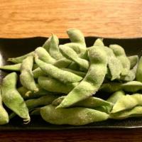Edamame · Vegetarian. Steamed soybeans dusted with sea salt. Please let use know if you have any dieta...