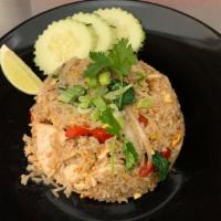 Spicy Basil Fried Rice · Spicy. Stir fried rice in spicy sauce, chili, egg, onions, bell peppers and fresh basil. Ple...