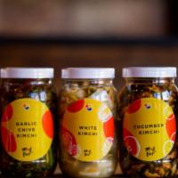 Kimchi Jar (16 Oz) · Mokbar’s signature kimchi of choice in a 16 oz jar.