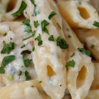 White Truffle Pasta · Penne pasta, heavy cream reduction, white truffle oil, 5 months Parmesan cheese, and parsley...