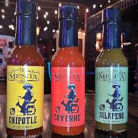All Three Hot Sauces · 1 Chipotle, 1 Jalapeno & 1 Cayenne.  All 3 sauces save $5