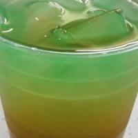 The Hulk Tea · Lemon lime Lift-off, NRG tea, cranberry aloe and Blue-raspberry beverage mix.