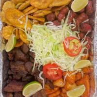 Fritura #3 · Instrucciones : 4 acompanante de carne : Salami frito/ chincharon de pollo/ longaniza/ Rez f...