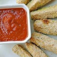 Zucchini Sticks · Sliced, breaded, and baked or fried.