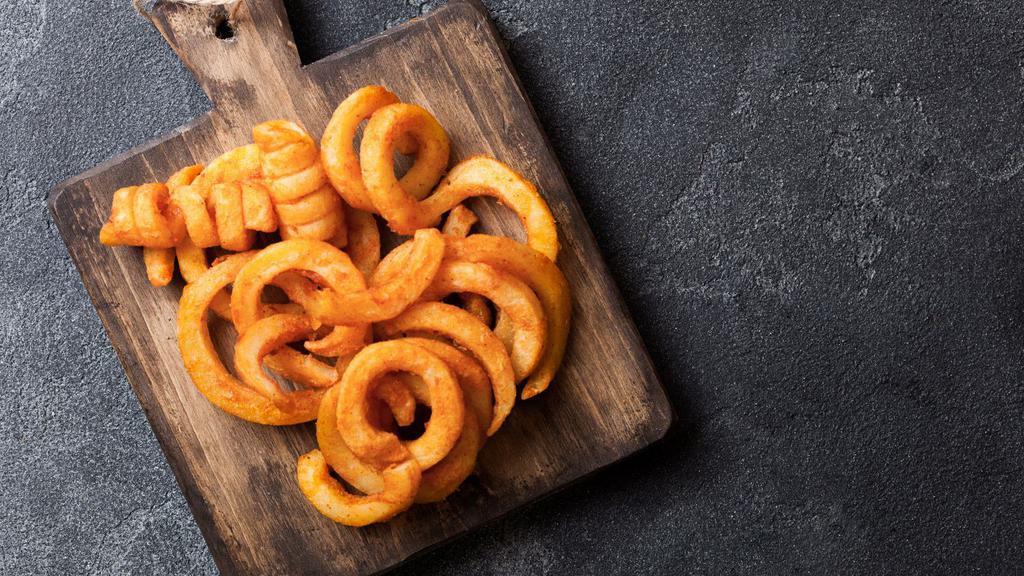 Curly Fries · Deep-fried curly potatoes.