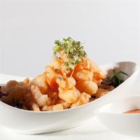 Rock Shrimp Tempura · Crispy shrimp tempura tossed in spicy mayo.