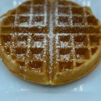 Belgian Waffle · Plain with powdered sugar, butter and syrup.