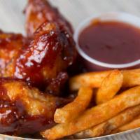 Buffalo Wings · Served with blue cheese or ranch dressings. Choice of sauce: spicy buffalo, mild buffalo, sw...