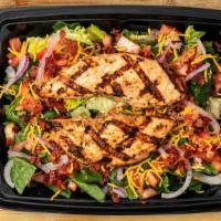 Ranch Blt Salad · Two fingers: crunchy, grilled, or veggie over a bed of greens, tomatoes, red onions, cheddar...