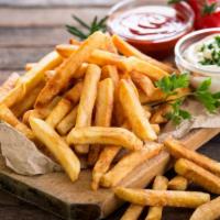 French Fries · Fresh hand-cut potatoes fried and salted.