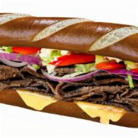The Unreal Gourmet Steak  · Unreal steak slices, (V) VoiLife Provolone, red onion, roasted red peppers, shredded lettuce...