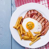 Eggs With Turkey Ham · Healthy serving of 2 eggs prepared to customer's preferences, served alongside cooked Turkey...