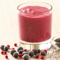 Very Berry Smoothie · Delicious smoothie made with fresh blueberries, blackberries, strawberries, and apple juice.