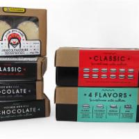 Peruvian Alfajores - Classic Box · 12 pc Box
Classic Flavor Peruvian Alfajores
Dulce de Leche sandwich cookies.