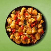 Cauliflower Potato Gusto · Fresh peeled Potatoes & cauliflower boiled then, cooked with Indian herbs and spices served ...
