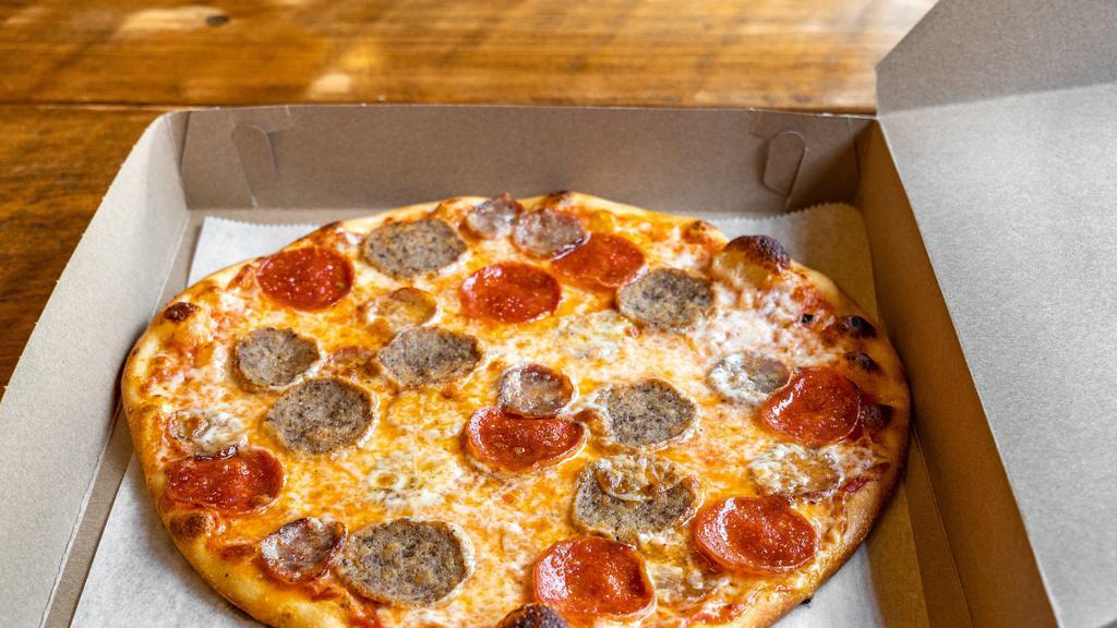 Medium Meat Lover Pizza · Meatballs, pepperoni and sausage on a regular cheese pizza.
