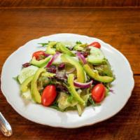 Avocado Salad · Mix greens with dried cranberry & avocado.