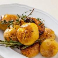 Patate Prezzemolate · Yukon potatoes, parsley, salmoriglio