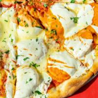 Ravioli Alla Vodka · Cheese filled ravioli in our vodka sauce, fresh and shredded mozzarella.