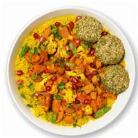 Golden Crescent Bowl · 2 servings 290 calories each

This warm winter bowl packed with the goodness of harissa roas...