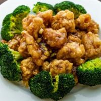 General Tso'S Chicken · Chunks of chicken fried in a spicy sauce and sauteed with broccoli. Hot and spicy.