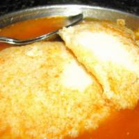 Idli Or Medu Vada In Sambar Or Rasam Bowl · Rasam is a soup traditionally prepared using tamrind juice as a base with addition of tomato...