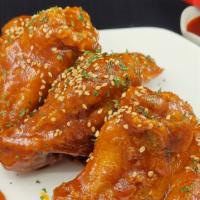 Sweet And Spicy Wings🌶️ · Mild spicy. Wingettes & drumettes mixed.🌶️
