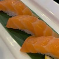 Salmon · Sushi is slices of fish on sushi rice (2 pcs) per order and sashimi is slices of fish (3 pcs...