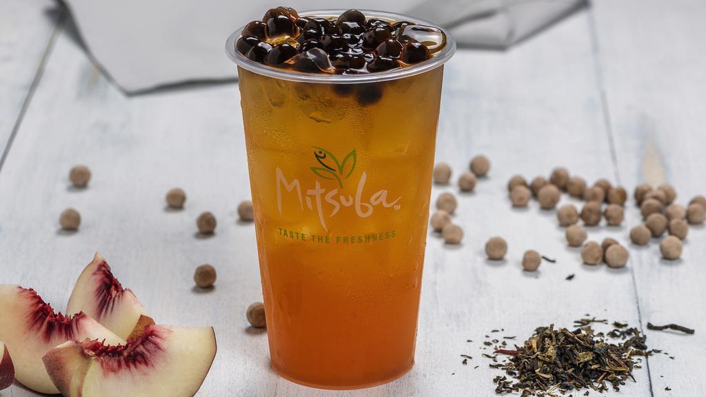 Peach Green Tea · Please Note: Fruit Tea Can't Modify Sugar Level. Add your choice of toppings for an additional charge.