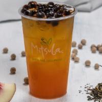 Peach Black Tea · Please Note: Fruit Tea Can't Modify Sugar Level. Add your choice of toppings for an addition...
