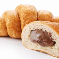 Chocolate Croissant · Crispy, soft flaky pastry with chocolate.