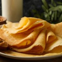 Apple Cinnamon Maple Syrup Crepe · Fresh thin crepe with fresh apples and maple syrup.