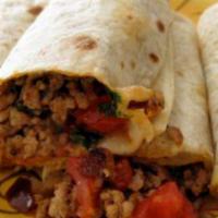 Pork Burrito · Flour or Whole Wheat tortilla filled with chicken, rice, beans, lettuce cheese and sour crea...