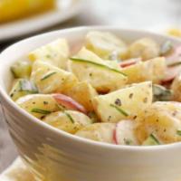 Potato Salad · Cold dish made from seasoned potatoes.