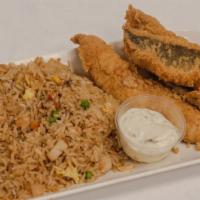 4 Pieces Of  Catfish & Fried Rice · 