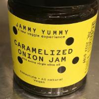 Jammy Yummy Caramelized Onion Jam · A sweet and savory chutney that pairs perfectly with cheese!