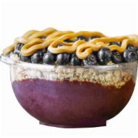 Pb&J (Small) · Base: Organic acas & banana
Toppings: Granola, Peanut butter & blueberries