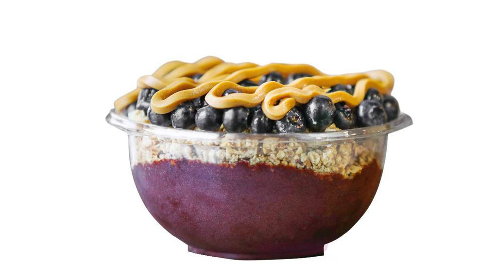 Pb&J Bowl · The name says it all! This combination of organic Açaí and banana base with granola, blueberry, and peanut butter will make you think you’re eating a classic PB&J.
