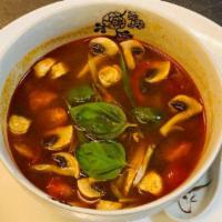 Tom Yum Soup · Consuming raw or undercooked meats, poultry, seafood, shellfish, or eggs may increase your r...