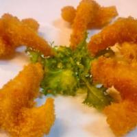 Coconut Shrimp · Fried jumbo shrimp with coconut sauce.