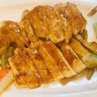 Chicken Hibachi · Most popular. Served with soup, green salad, shrimp appetizers, vegetables, fried rice, and ...