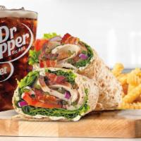 Jalapeño Bacon Ranch Wrap Meal · Slow roasted chicken breast with pepper bacon, cheddar cheese, fire-roasted jalapeños, parme...