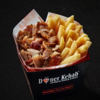Doner Box With Fries · Your choice of doner meats with fries. Served with 3 signature sauce dips.