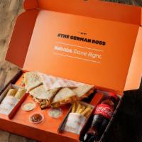 Gdk Boss Box - Doner Quesadilla · A choice of our original German doner kebab, kcal kebab, durum, or quesadilla served with a ...