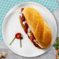 Chicken Parm Charm Sandwich · Breaded chicken cutlet with melted cheese, and marinara sauce. Served on your choice of bread.